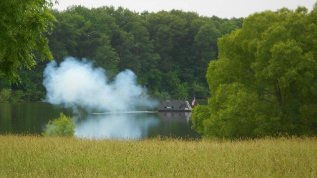 Iron clad on the lake - it floats!